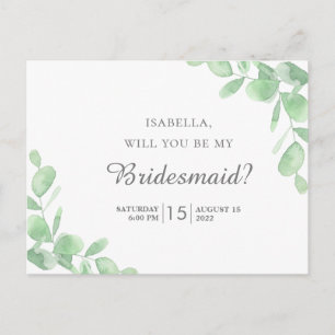 Eukalyptus-Blätter. Junggesellinnenabschiede Postkarte