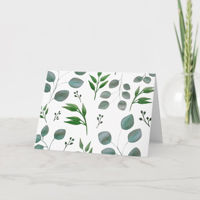 Eukalyptus-Blätter Karte (Vorderseite)