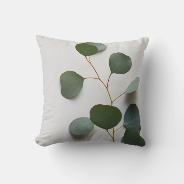 Eukalyptus-Blätter Kissen (Vorderseite)
