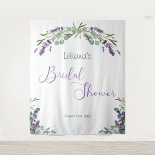 Eukalyptus-Blätter Lavendel-Blumen Brautparty Wandteppich