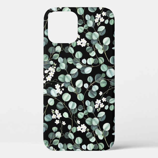 Eukalyptus-Blätter: Muster für weiße Blume Case-Mate iPhone Hülle (Rückseite)
