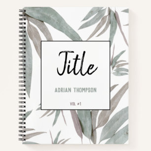 Eukalyptus-Blätter Muster Notizbuch