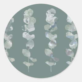 Eukalyptus-Blätter Runder Aufkleber