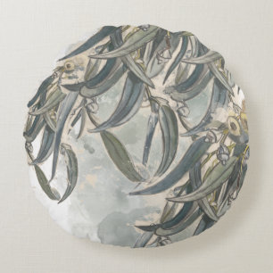 Eukalyptus-Blätter Rundes Kissen