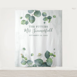 Eukalyptus-Blätter - Sukkulent-Foto-Stand Wandteppich