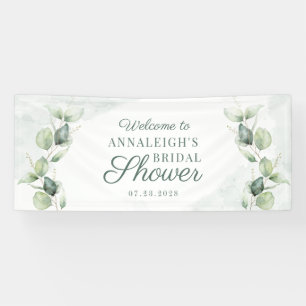 Eukalyptus-Blätter Sukkulentes Foliage-Brautparty Banner