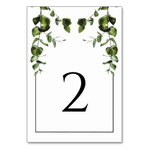 Eukalyptus-Blätter Tischnummer