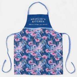 Eukalyptus Blau und Rosa Grevillea Schürze