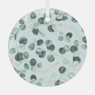 Eukalyptus Bliss: Türkisfarbenes Muster. Ornament Aus Glas