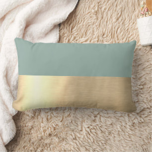 Eukalyptus Blue Gold Foil Rustikale Imitat Lendenkissen