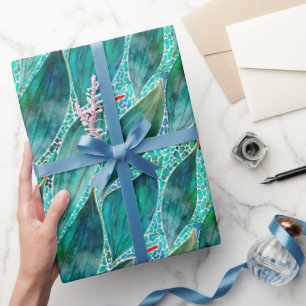 Eukalyptus Blue River-Blätter Geschenkpapier