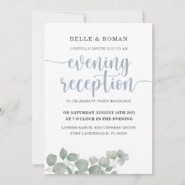 Eukalyptus Blue Wedding Empfang Einladung