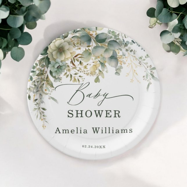 Eukalyptus-Blume Pappteller (Von Creator hochgeladen)