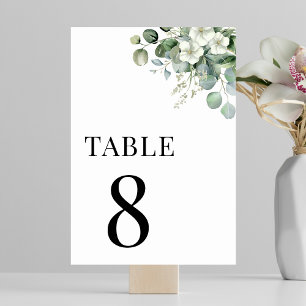 Eukalyptus Blumen Sommer Grünzeug Tisch 8 Hochzeit Tischnummer