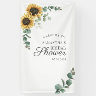 Eukalyptus-Blumen-Sonnenblumen-Schriftzug-Junggese Banner