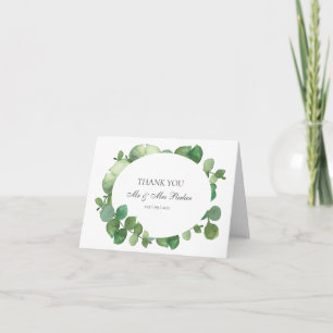 Eukalyptus Boho Grün Hochzeit Danke Karte