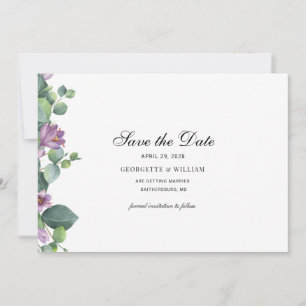 Eukalyptus Botanical Foliage Script Save The Date