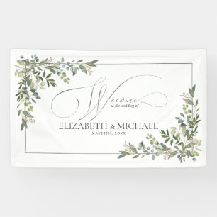 Eukalyptus Botanical Sage Green Wedding Banner