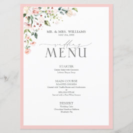 Eukalyptus Botanical Sage Green Wedding Menu Menükarte