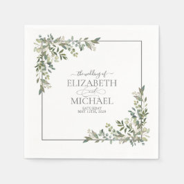 Eukalyptus Botanical Sage Green Wedkins Serviette