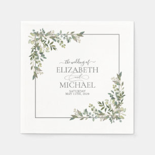 Eukalyptus Botanical Sage Green Wedkins Serviette