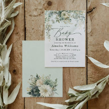 Eukalyptus Botanical Watercolor Green Baby Show