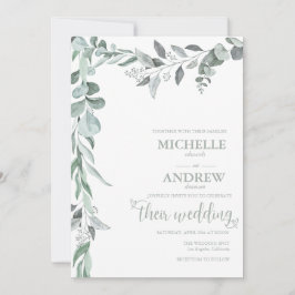 Eukalyptus Botanical Wedding Einladung