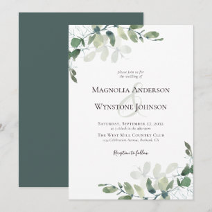Eukalyptus Botanicals Wedding Einladung