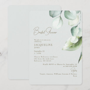 Eukalyptus-Botanik-Sage-Elegante Brautparty Einladung