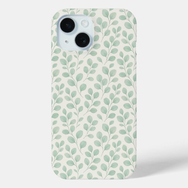 Eukalyptus-Botanikmuster Case-Mate iPhone Hülle (Rückseite)