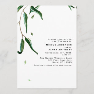 Eukalyptus Botanische Blätter Hochzeit der Rustika Einladung
