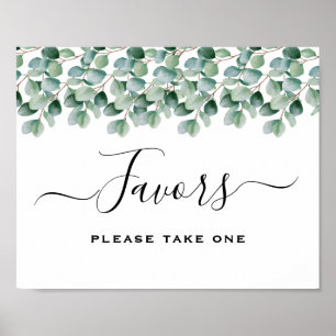 Eukalyptus Botanische Gastgeschenke Hochzeiten Poster