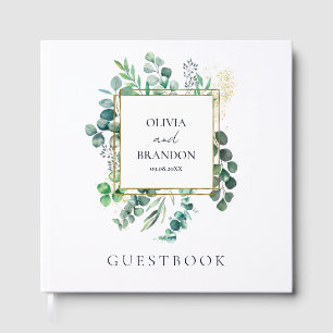Eukalyptus Botanische Grünpflanzen Blätter Hochzei Gästebuch