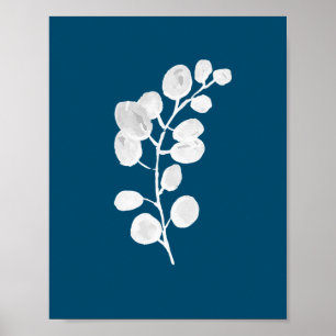 Eukalyptus Botanische Pflanze Aquarellmalerei Poster