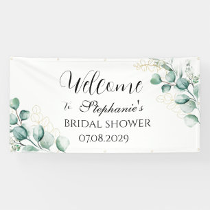 Eukalyptus Botanische Rustikale Brautparty Banner