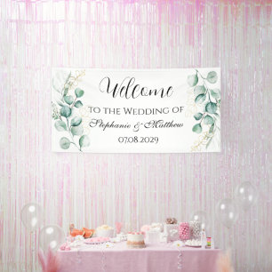 Eukalyptus Botanische Rustikale Hochzeit Banner