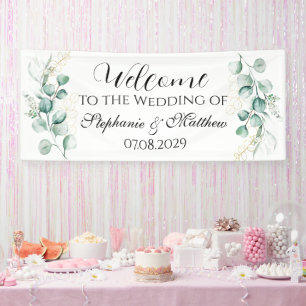 Eukalyptus Botanische Rustikale Hochzeit Banner