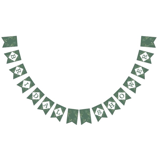 Eukalyptus Botanische Vegetation Modernes Brautpar Wimpelkette (Alle)