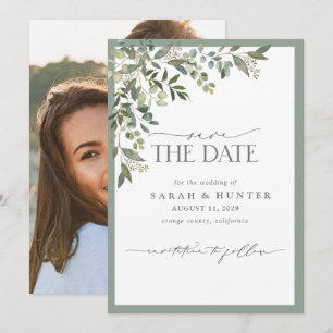 Eukalyptus Botanische Vegetation Skript-Foto Hochz Save The Date