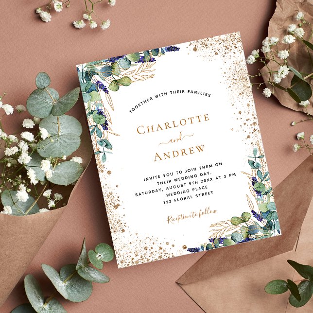 Eukalyptus botanischer Hochzeitshaushalt Flyer (Von Creator hochgeladen)