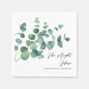 Eukalyptus botanischer Wasserfarben Serviette