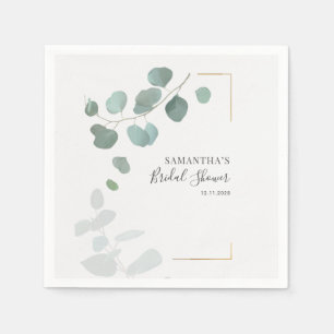 Eukalyptus Botanisches geometrisches Brautparty Serviette