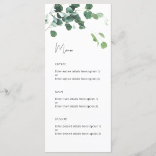 Eukalyptus Botanisches Hochzeitmenü Programm