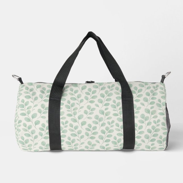Eukalyptus Botanisches Muster Duffle Bag (Vorderseite)