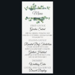 Eukalyptus Bouquet Wedding Menu Card Menükarte<br><div class="desc">Wasserfarbe Eukalyptus blättrige Bouquet Hochzeitskarte. Personalisieren Sie Stil,  Farbe und Größe des Schriftartes.</div>