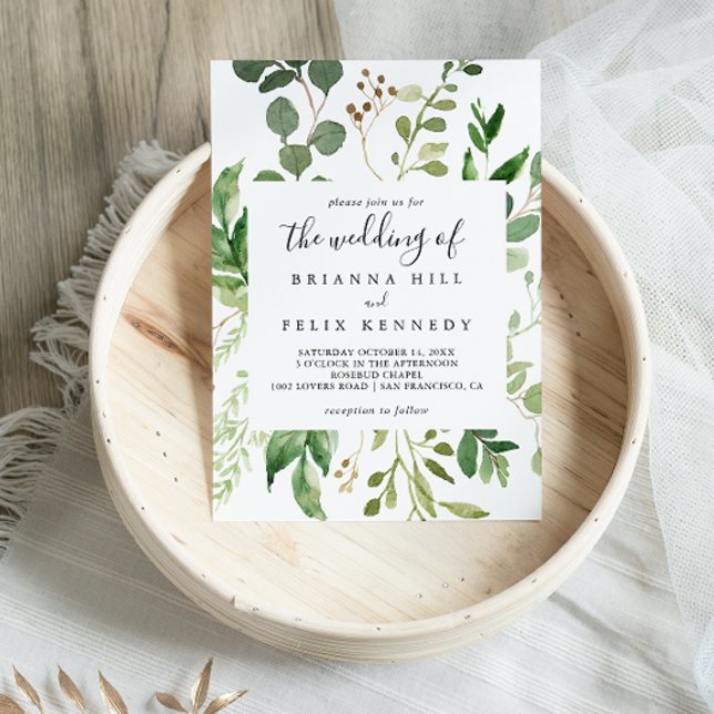 Eukalyptus brauner Blütenblut zum Hochzeitsfest Einladung (Von Creator hochgeladen)