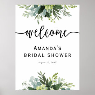 Eukalyptus-Brautparty - Begrüßungszeichen Poster