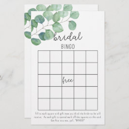 Eukalyptus - Brautparty-Bingo-Spiel