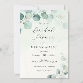 Eukalyptus-Brautparty Einladung