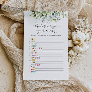 Eukalyptus-Brautparty Emoji-Pickingspiel